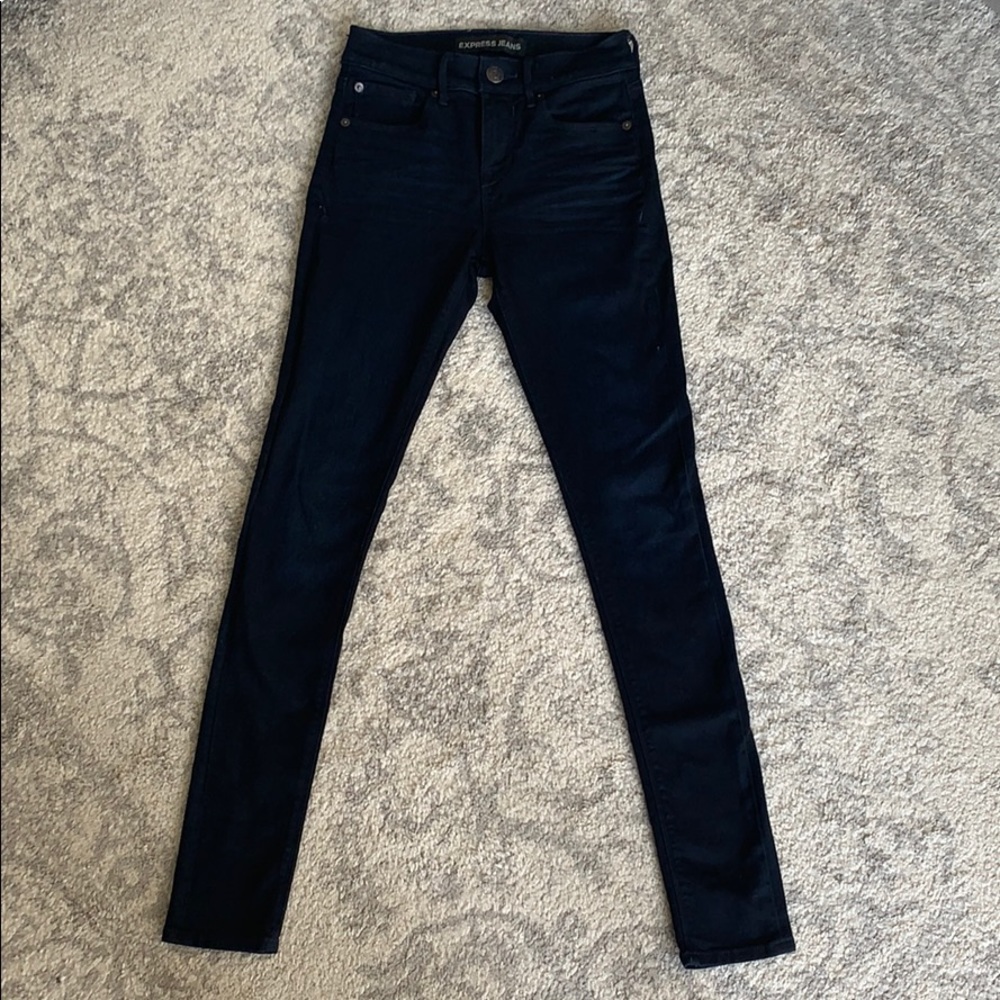 Express Mid Rise SuperSoft Dark Wash Jeans